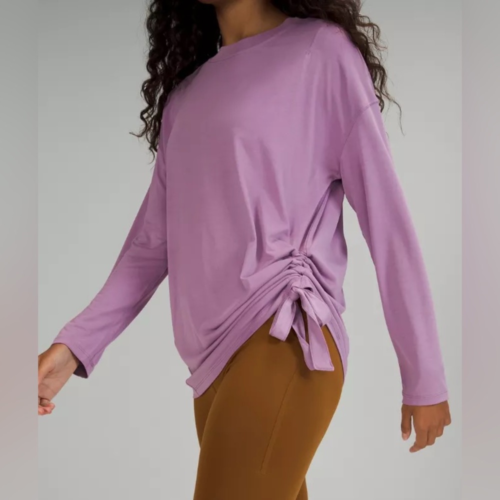 Lululemon side cinch long sleeve crew spiced chai NWOT Color SPICED CHAI